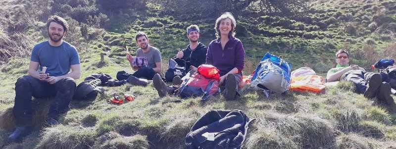 The Contours Team take a break for lunch.